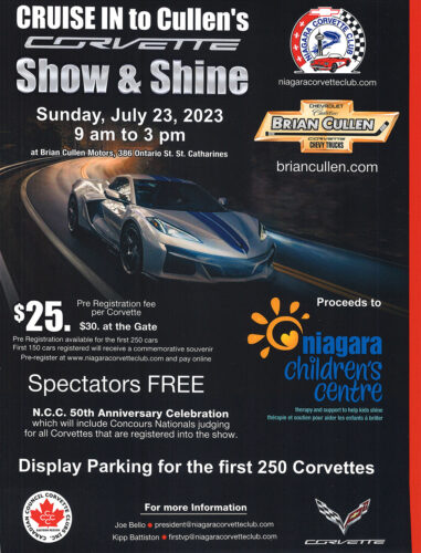 50th Anniversary Niagara Corvette Club Car Show