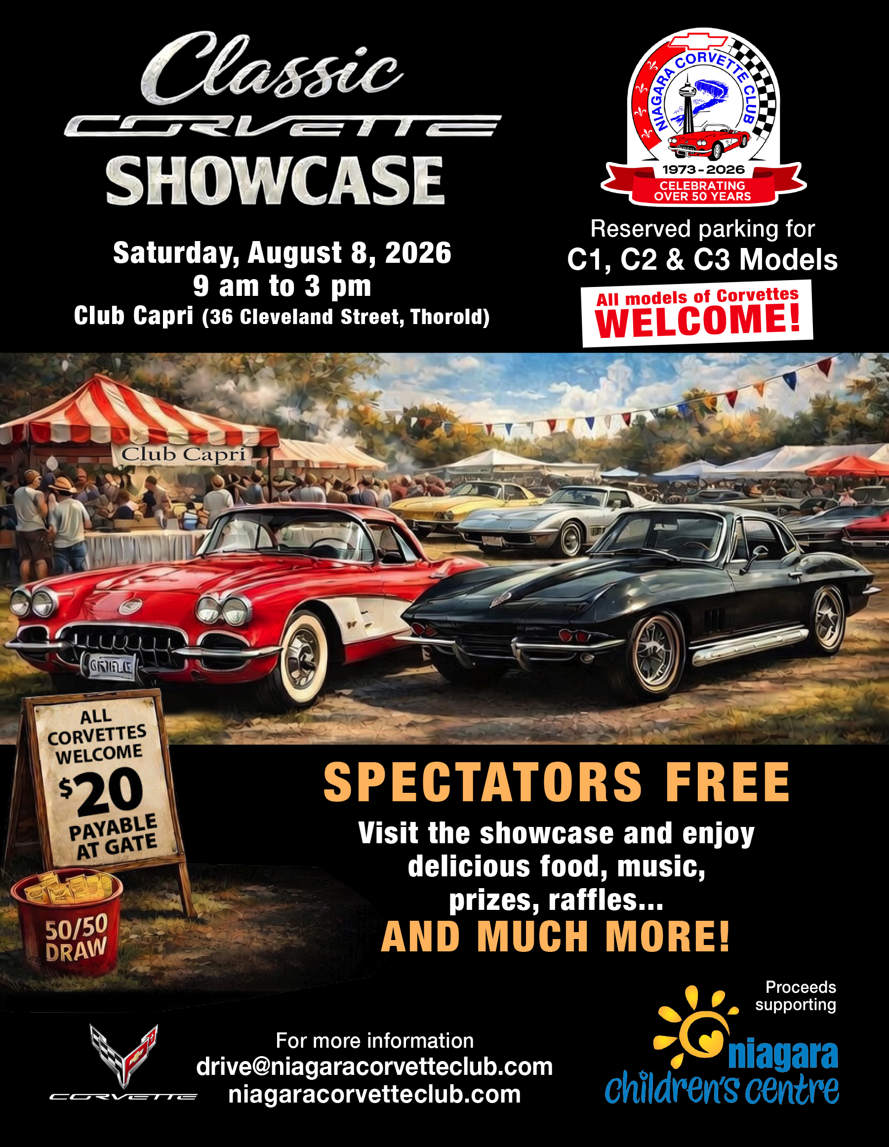 Niagara Corvette Club Show Flyer 2026